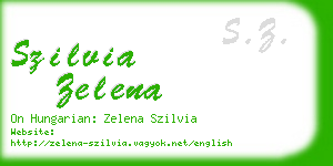 szilvia zelena business card